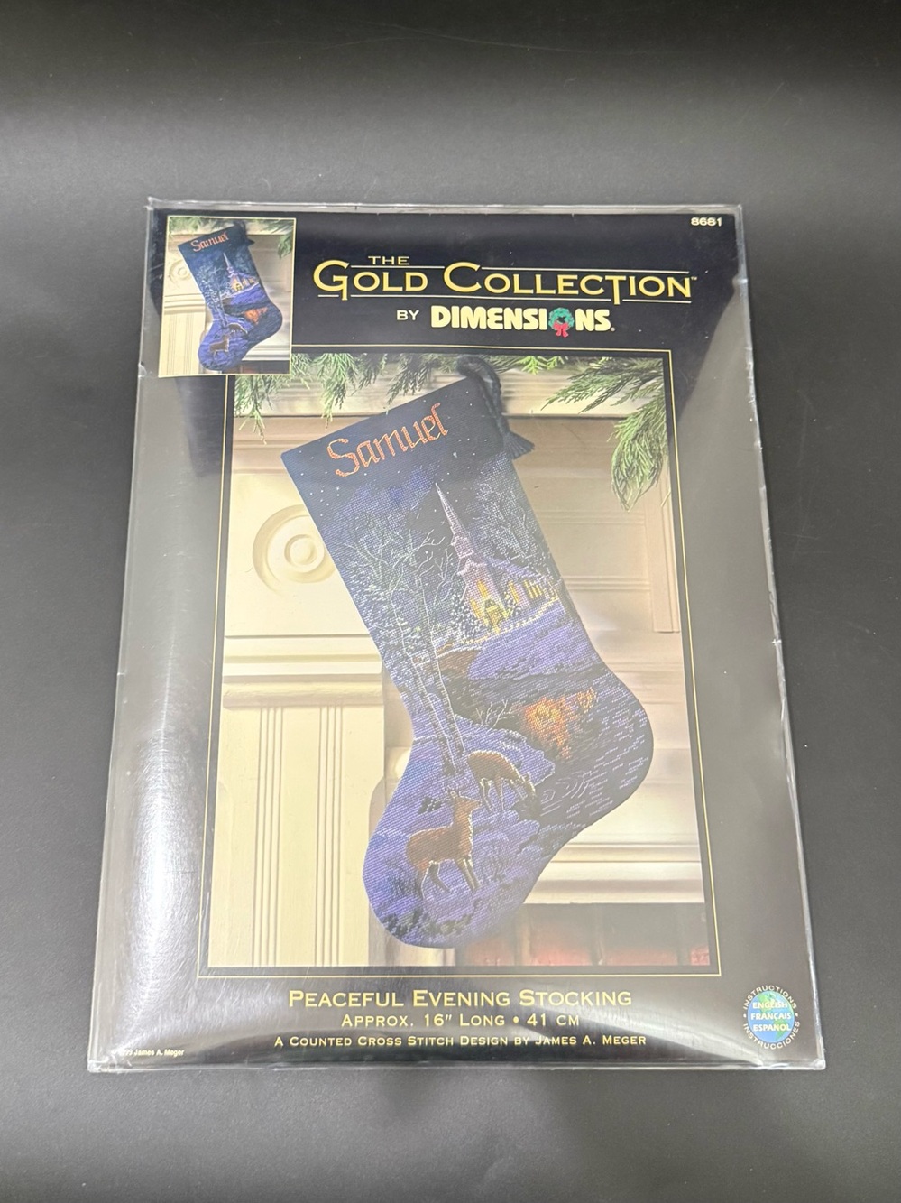 DIMENSIONS Gold Collection Peaceful Evening Stocking 8681 “Samuel” Cross Stitch